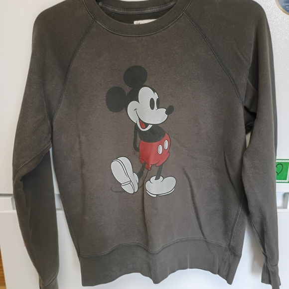 Disney Tops - Disney Women's Sweatshirt in Charcoal with Mickey Graphic